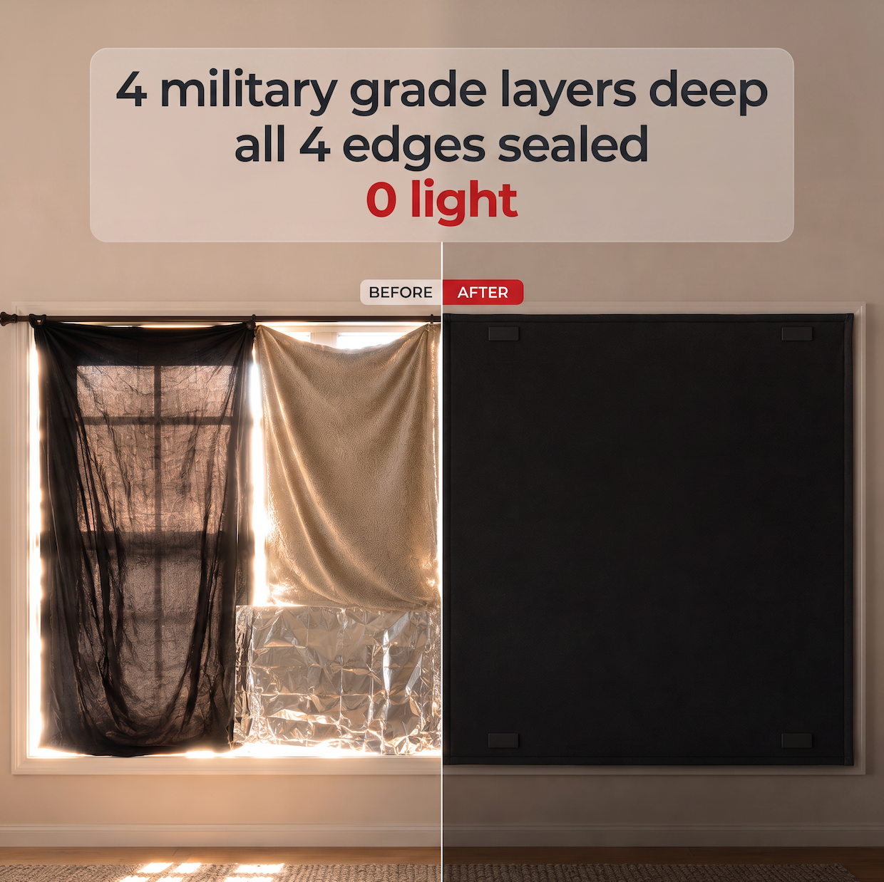 Black Out Any Window, Gaps And All, with Darkle Military Grade Shield