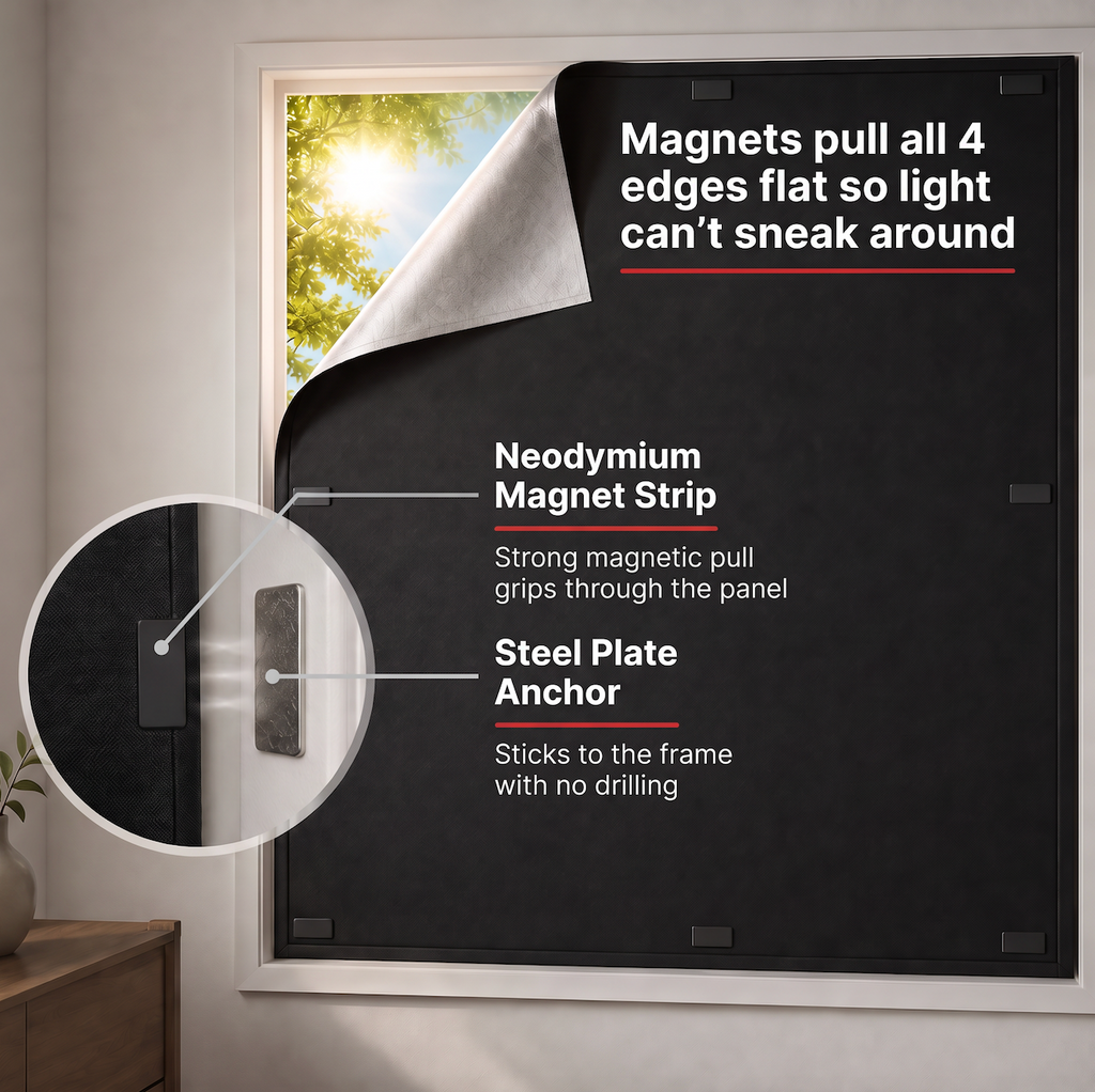Black Out Any Window, Gaps And All, with Darkle Military Grade Shield