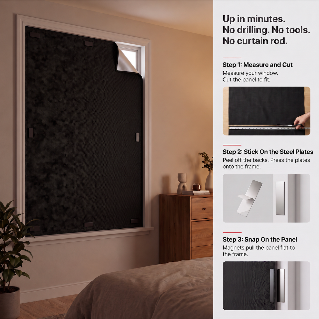 Black Out Any Window, Gaps And All, with Darkle Military Grade Shield