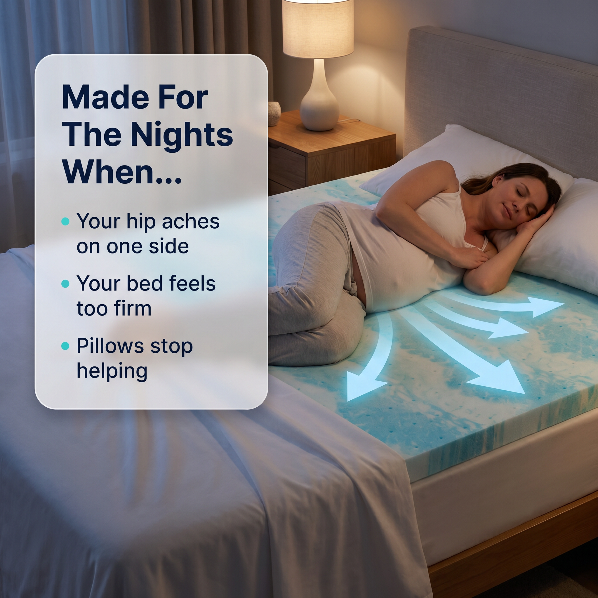 Cuddle Pregnancy Mattress Topper