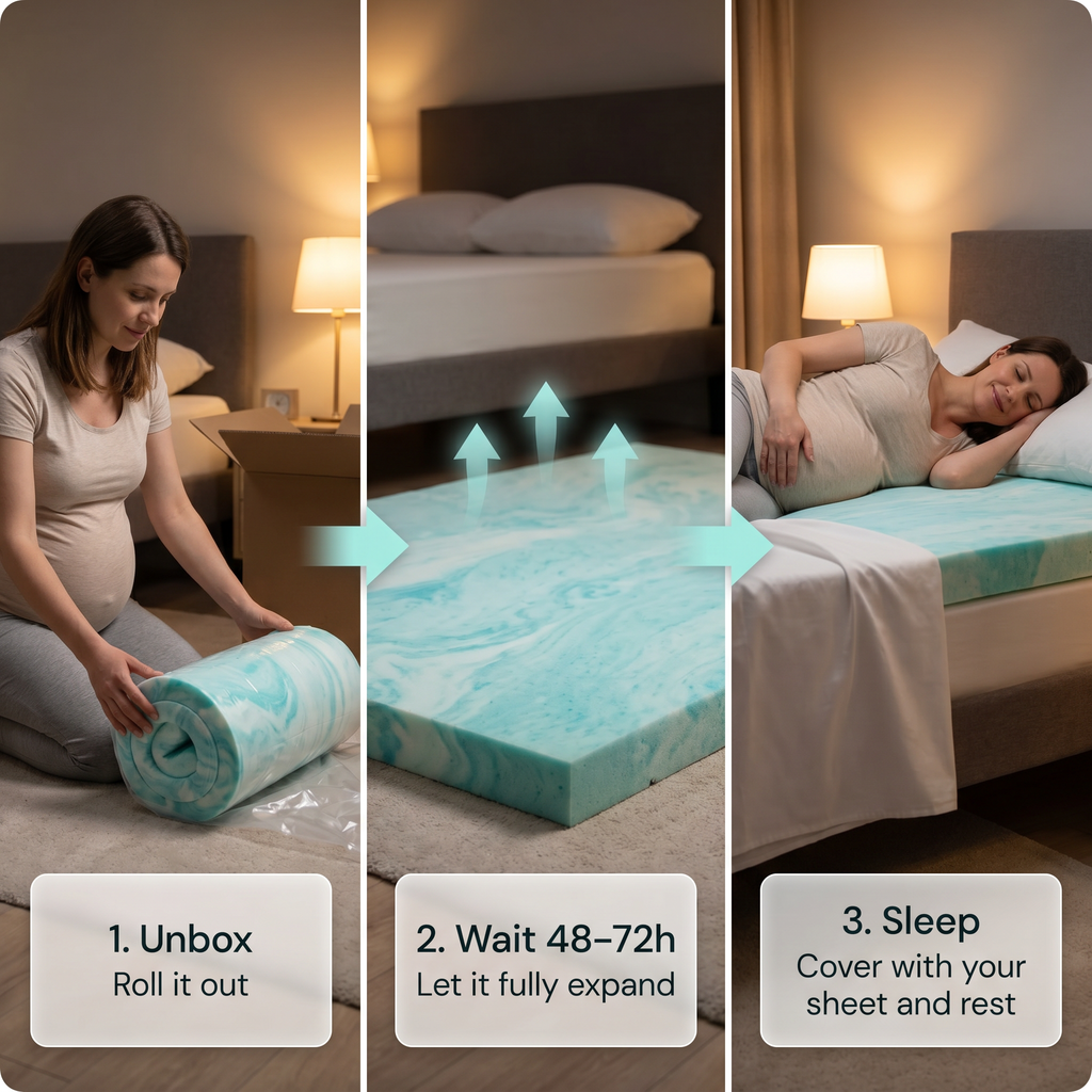 Cuddle Pregnancy Mattress Topper