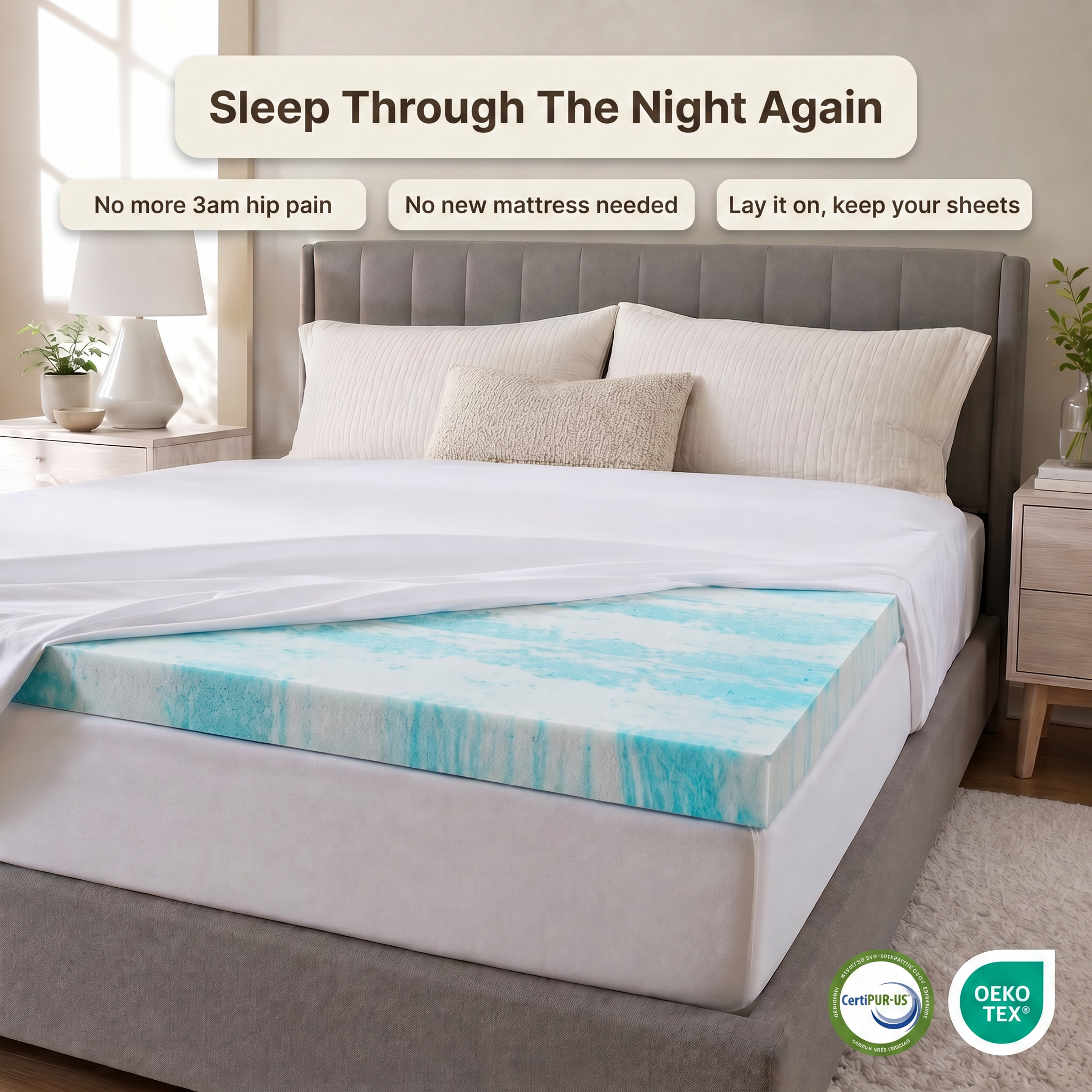 Cuddle Pregnancy Mattress Topper
