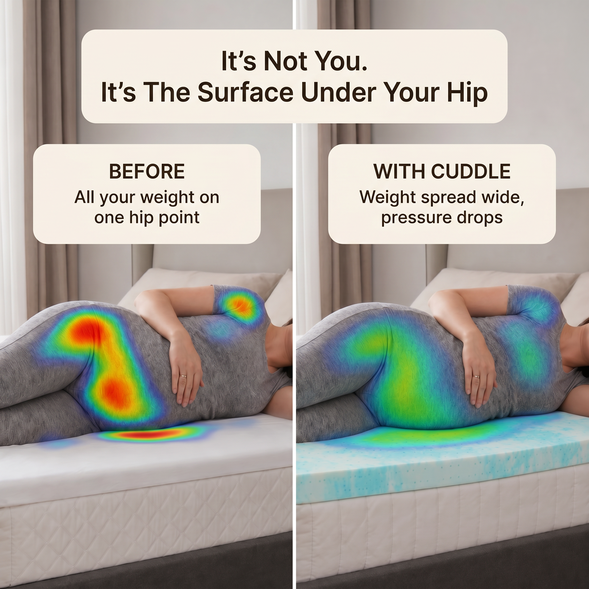 Cuddle Pregnancy Mattress Topper