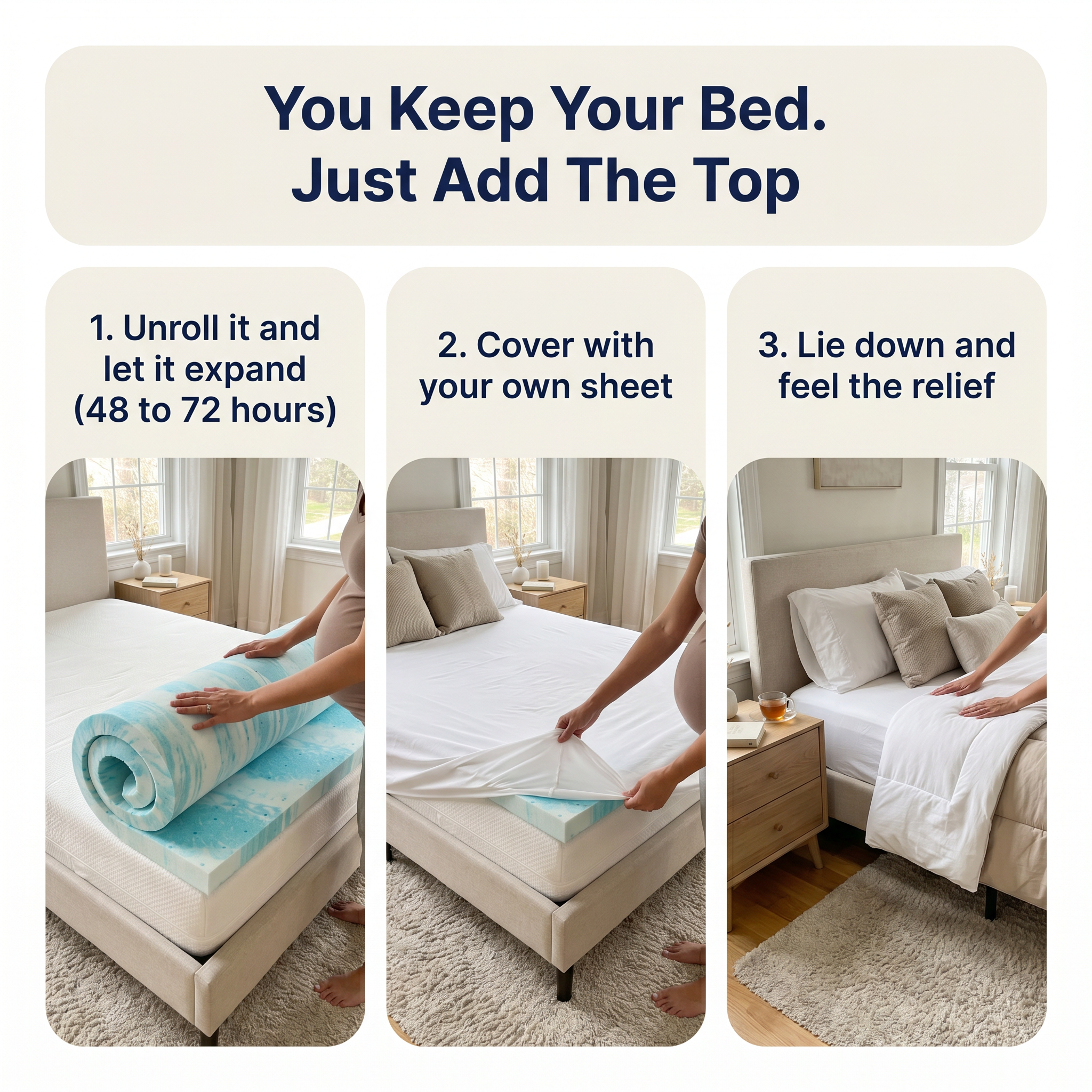 Cuddle Pregnancy Mattress Topper